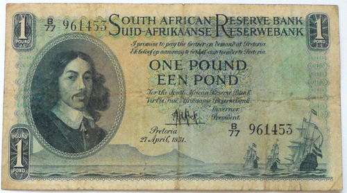 SOUTH AFRICA M H DE KOCK POUND 1951 F
