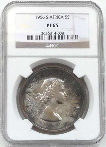 1956 5 SHILLING NGC PF65