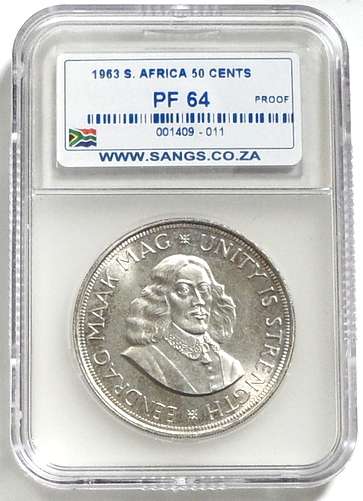 1963 50 CENT SANGS PF64