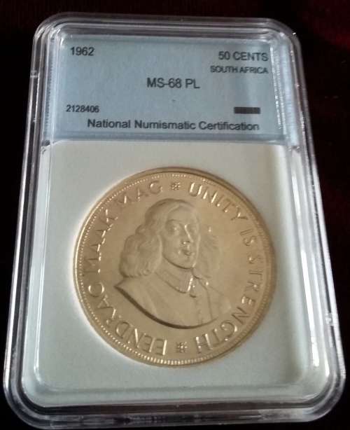 1962 50 CENTS NNC MS68 PL