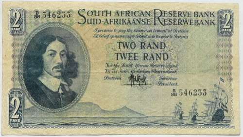 1961 M H DE KOCK 2 RAND NOTE