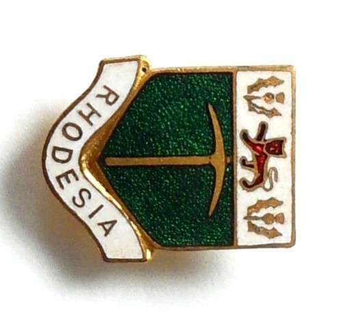 RHODESIA 1964 OLYMPIC TOKYO N O C PARTICIPATION ENAMEL BADGE