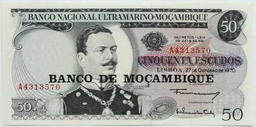MOZAMBIQUE 1970 50 ESCUDOS UNC