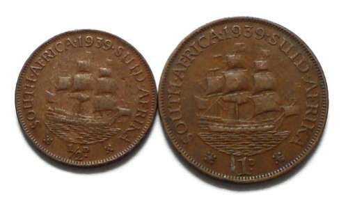 1939 1/2 PENNY + PENNY