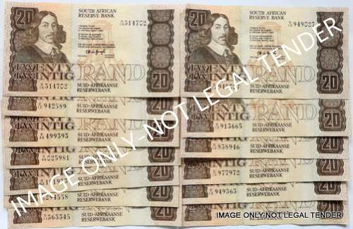T W DE JONGH 20 RAND 13 NOTES **BID PER NOTE**