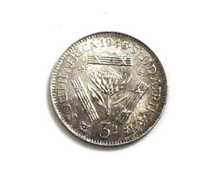 S A UNION 1946  3 PENCE  **EXCELLENT**