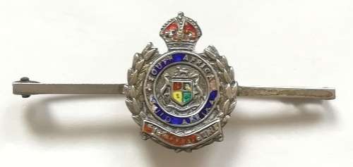 SOUTH AFRICAN ENGINEERS SWEETHEART BROOCH **STERLING SILVER** 54 X 22MM