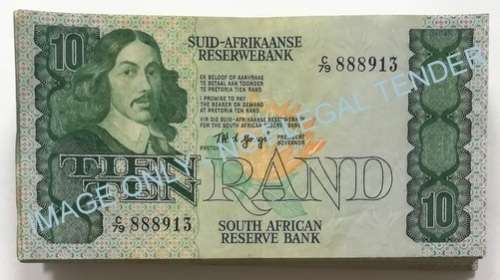 YW DE JONGH 1979 10 RAND 4TH ISSUE 100 NOTES  **BID PER NOTE**