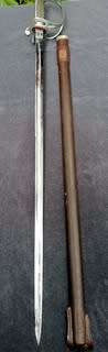 SADF ARMY OFFICERS CEREMONIAL SWORD 5706 WKC SOLINGEN GERMANY OLD COAT OF ARMS LEATHER SCABBARD