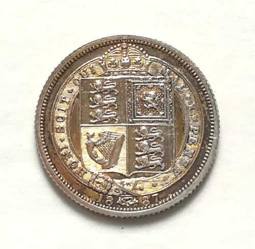 GREAT BRITAIN 1887 SILVER 6 PENCE