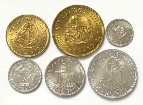 REPUBLIC 1963 1/2 CENT TO 20 CENTS (6 COINS) **EXCELLENT**