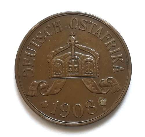GERMAN EAST AFRICA 1908 J 5 HELLER
