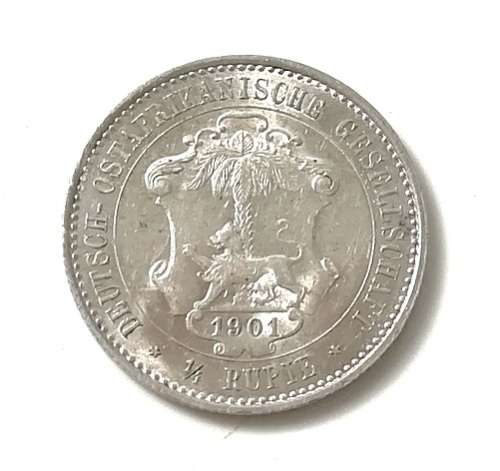 GERMAN EAST AFRICA 1901 SILVER 1/4 RUPIE