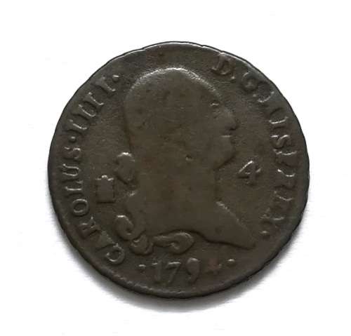 SPAIN 1794 CARLOS 111 4 MARAVEDIS COIN