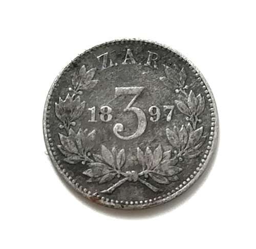 ZAR 1897 3 PENCE