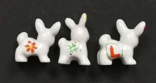 WADE - MINIKINS - RABBIT X 3   25X20MM SERIES B 1956-1958