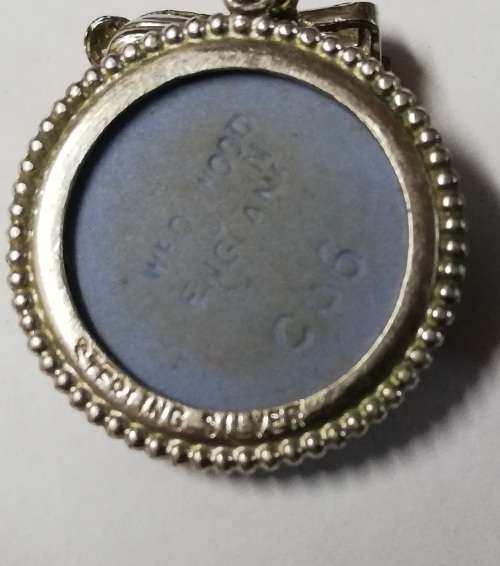VINTAGE STERLING SILVER WEDGWOOD ENGLAND EARRINGS  DIAMETER 22MM - CLIP ON