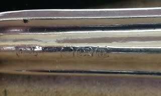 STERLING SILVER LONDON 1916 BOXED SET OF 6 BUTTER KNIVES  160MM BLADES EPNS
