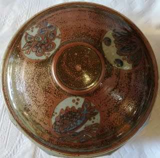 IAN GLENNY DARGLE VALLEY POTTERY LARGE TUREEN AND LID 140 X 300MM