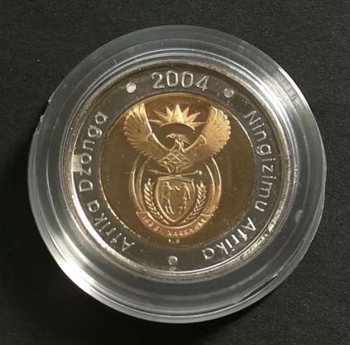 REPUBLIC 2004 S A M PROOF 5 RAND **OOM PAUL MINT MARK**  **RARE**