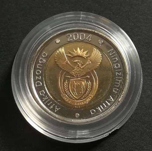 REPUBLIC 2004 S A M PROOF 5 RAND **OOM PAUL MINT MARK**  **RARE**