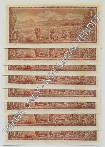 T W DE JONGH 1 RAND 3RD ISSUE EF 8 NOTES SEQUENCE **BID PER NOTE**