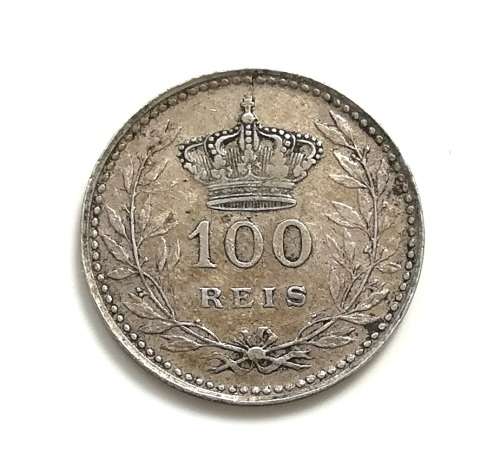PORTUGAL1910 SILVER 100 REIS