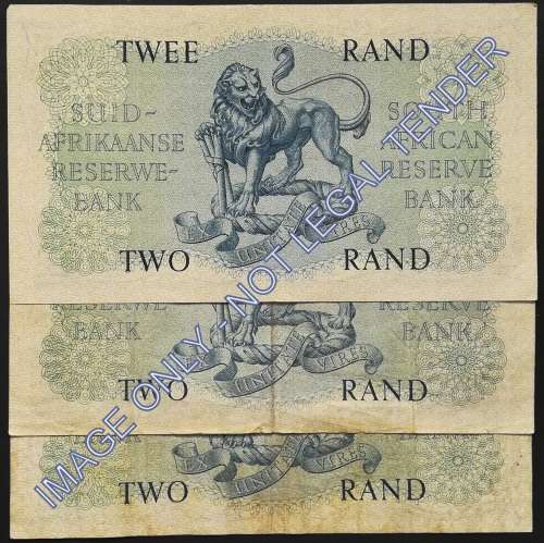G RISSIK 1962 2 RAND 1ST ISSUE (3 NOTES) **BID PER NOTE**