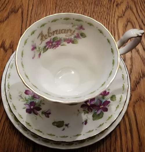 ROYAL ALBERT BONE CHINA ENGLAND FEBRUARY TRIO