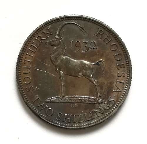 SOUTHERN RHODESIA 1932 2 SHILLINGS