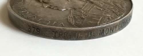 BOER WAR - QSA 4 BARS-LAINGS NEK,TVL,OFS,DEFENCE OF LADYSMITH 379 TPR IH MONTGOMERY NATAL CARBINEERS
