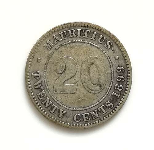 MAURITIUS 1899  SILVER 20 CENTS **RARE**