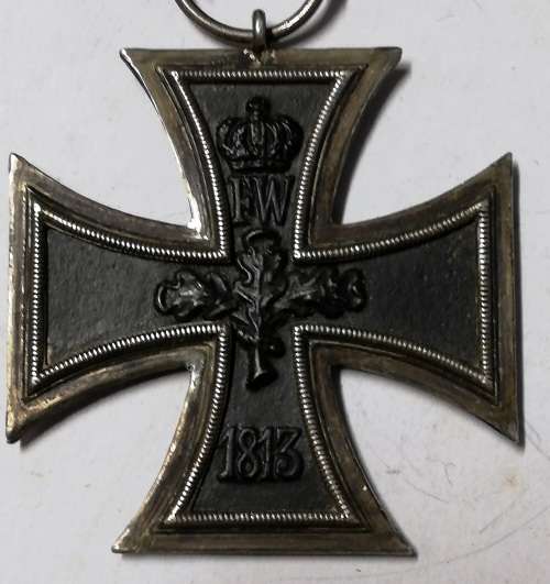 WW1 GERMAN IMPERIAL IRON CROSS 2ND CLASS-MAKER ON RING YWNY? (HARD TO SEE)