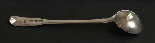 GEORGIAN SILVER LONDON 1815 STERLING MUSTARD/SALT SPOON 100MM 10 GRAMS