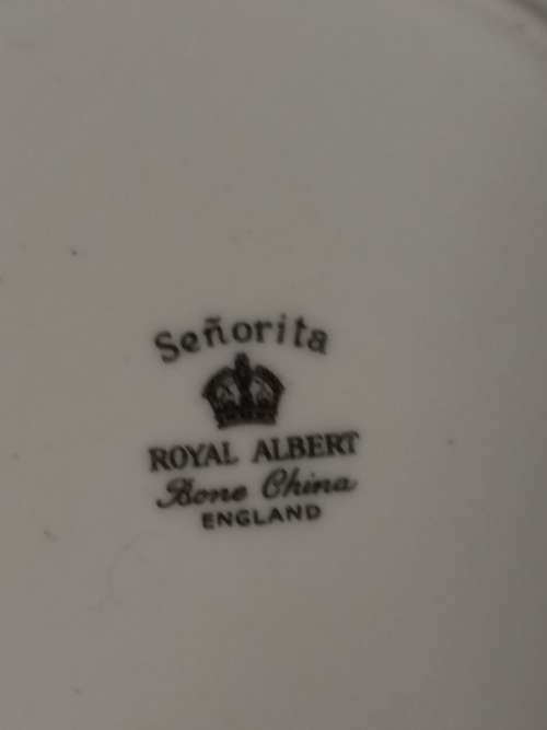 **RARE **ROYAL ALBERT BONE CHINA **SENORITA** SMALL MILK JUG AND SUGAR BASIN **PRICE FOR BOTH**