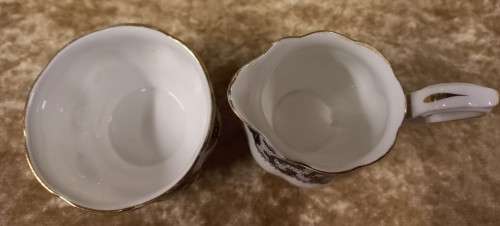 **RARE **ROYAL ALBERT BONE CHINA **SENORITA** SMALL MILK JUG AND SUGAR BASIN **PRICE FOR BOTH**
