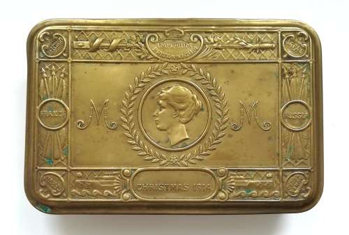 WW1 1914 CHRISTMAS BRASS GIFT BOX TIN PRINCESS MARY