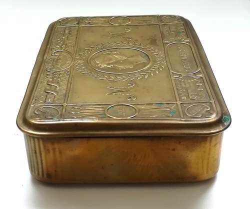 WW1 1914 CHRISTMAS BRASS GIFT BOX TIN PRINCESS MARY