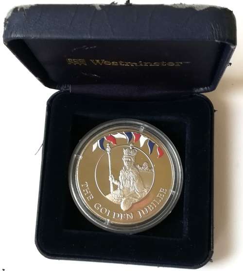 FALKLAND ISLANDS 2002 GOLDEN JUBILEE 50 PENCE COIN **PROOF**