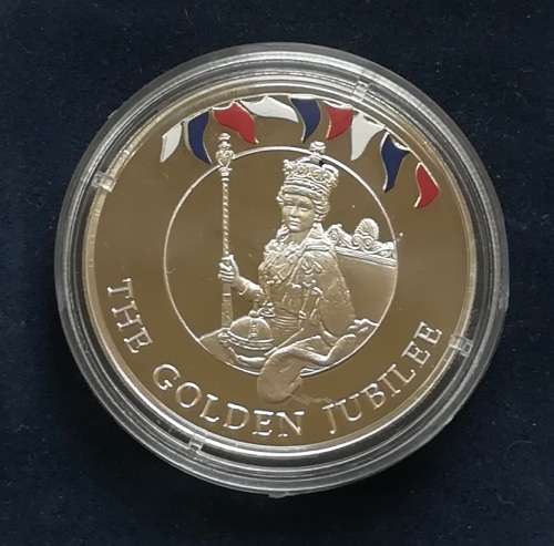 FALKLAND ISLANDS 2002 GOLDEN JUBILEE 50 PENCE COIN **PROOF**