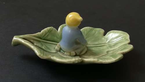 WADE IRELAND - LUCKY LEPRECHAUNS 1957-1959 1ST VERSION OAK LEAF DISH 40X100MM