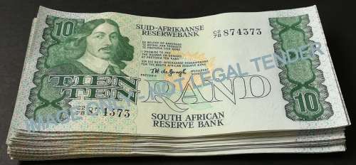 T W DE JONGH 10 RAND 4TH ISSUE (39 NOTES) **BID PER NOTE**