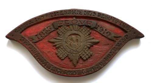 **RARE** DUKE OF EDINBURGH'S OWN VOLUNTEER RIFLES 1877-1910 HANDCARVED WOODEN PLAQUE INCL BOER WAR