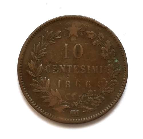 ITALY 1866 10 CENTESIMI