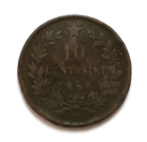 ITALY 1866 10 CENTESIMI