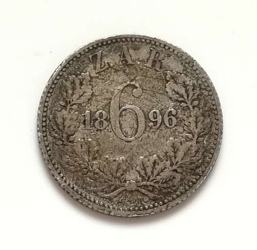 ZAR 1896 6 PENCE