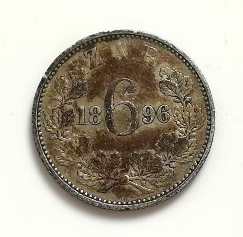 ZAR 1896 6 PENCE