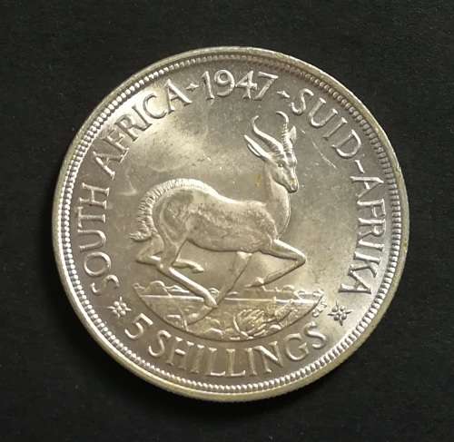 UNION 1947 5 SHILLINGS **EXCELLENT**