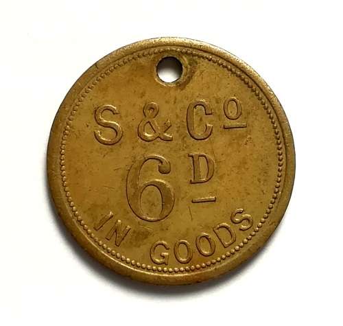 STRACHAN + CO 6 PENCE TOKEN **RARE**
