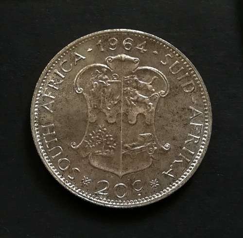 REPUBLIC 1964 SILVER 20 CENTS **EXCELLENT**